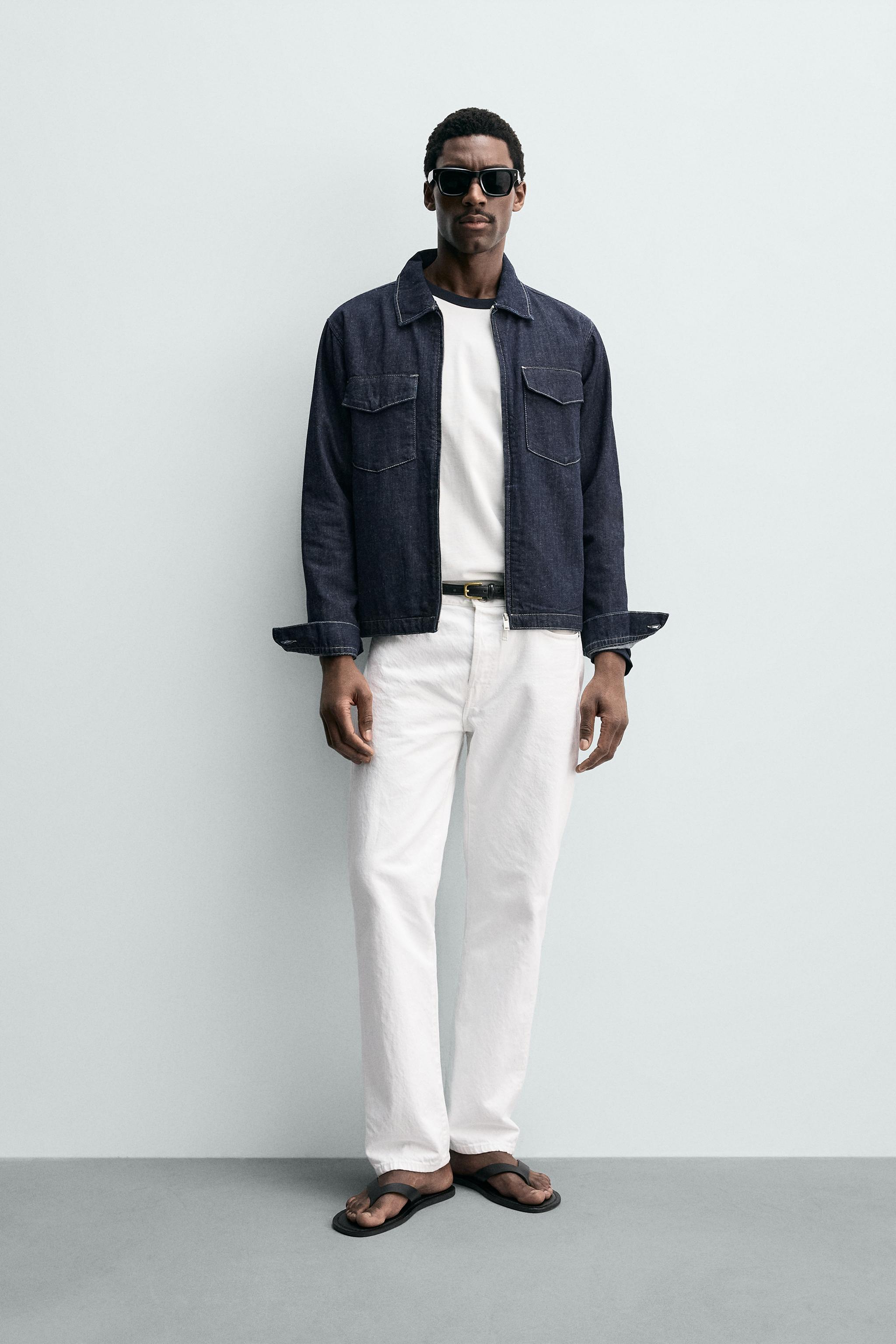 SURCHEMISE EN DENIM À FERMETURE ÉCLAIR